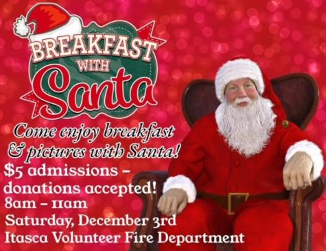 Mark your Calendars! Breakfast and Pictures with Santa! Saturday, December 3rd!