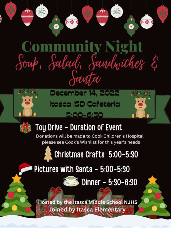 Mark+your+Calendars+for+Soup%2C+Salad%2C+Sandwiches%2C+and+Santa+presented+by+the+Itasca+NJHS+on+December+14th%21