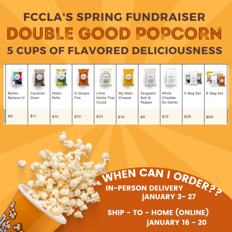 FCCLA selling Double Good Popcorn to raise money for Competition