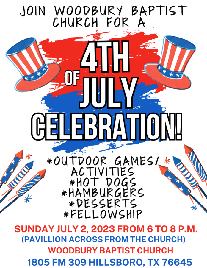 Join Woodbury Baptist Church for a 4th of July Celebration!