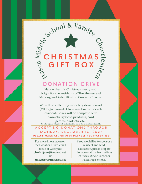 Itasca MS & Varsity Cheer Christmas Gift Box Donation Drive