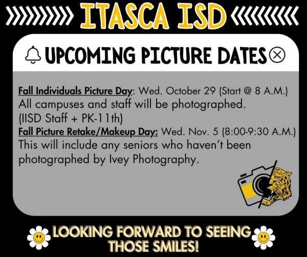Itasca ISD Upcoming Picture Dates