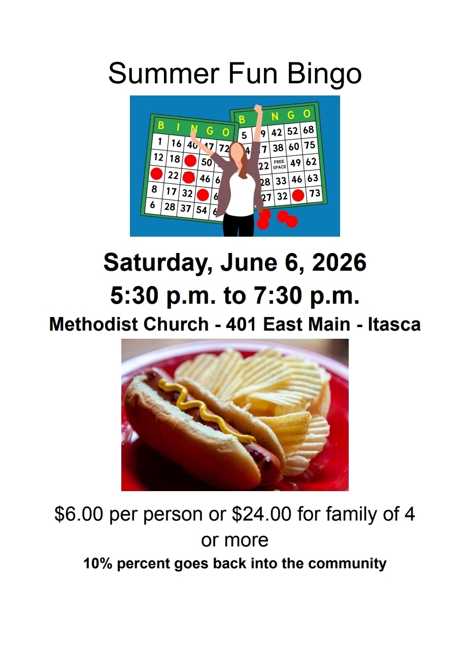Summer Fun Bingo at the Methodist Church